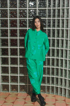 Organic Cotton and Linen Shirt in Meadow Flow