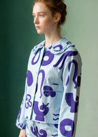Organic Cotton Pyjama Shirt in Blue Things