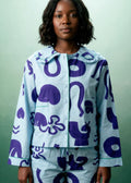 Organic Cotton Pyjama Shirt in Blue Things