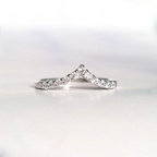 Wishbone Curved Eternity Ring in Sterling Silver