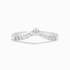 Wishbone Curved Eternity Ring in Sterling Silver