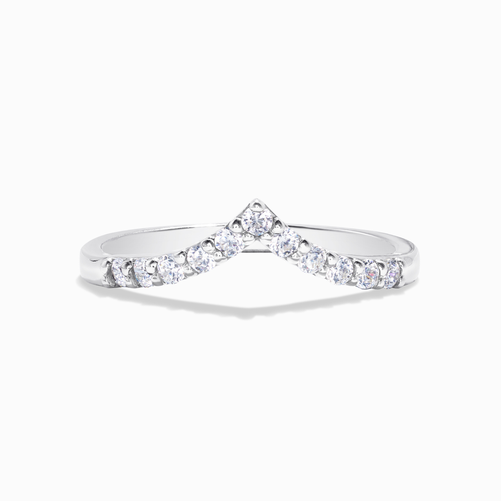 Wishbone Curved Eternity Ring in Sterling Silver