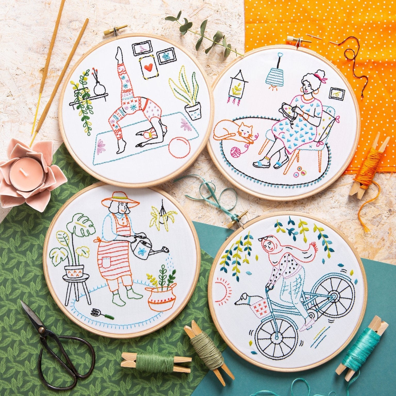 Swim - Wild Swimming Embroidery Kit for Beginners