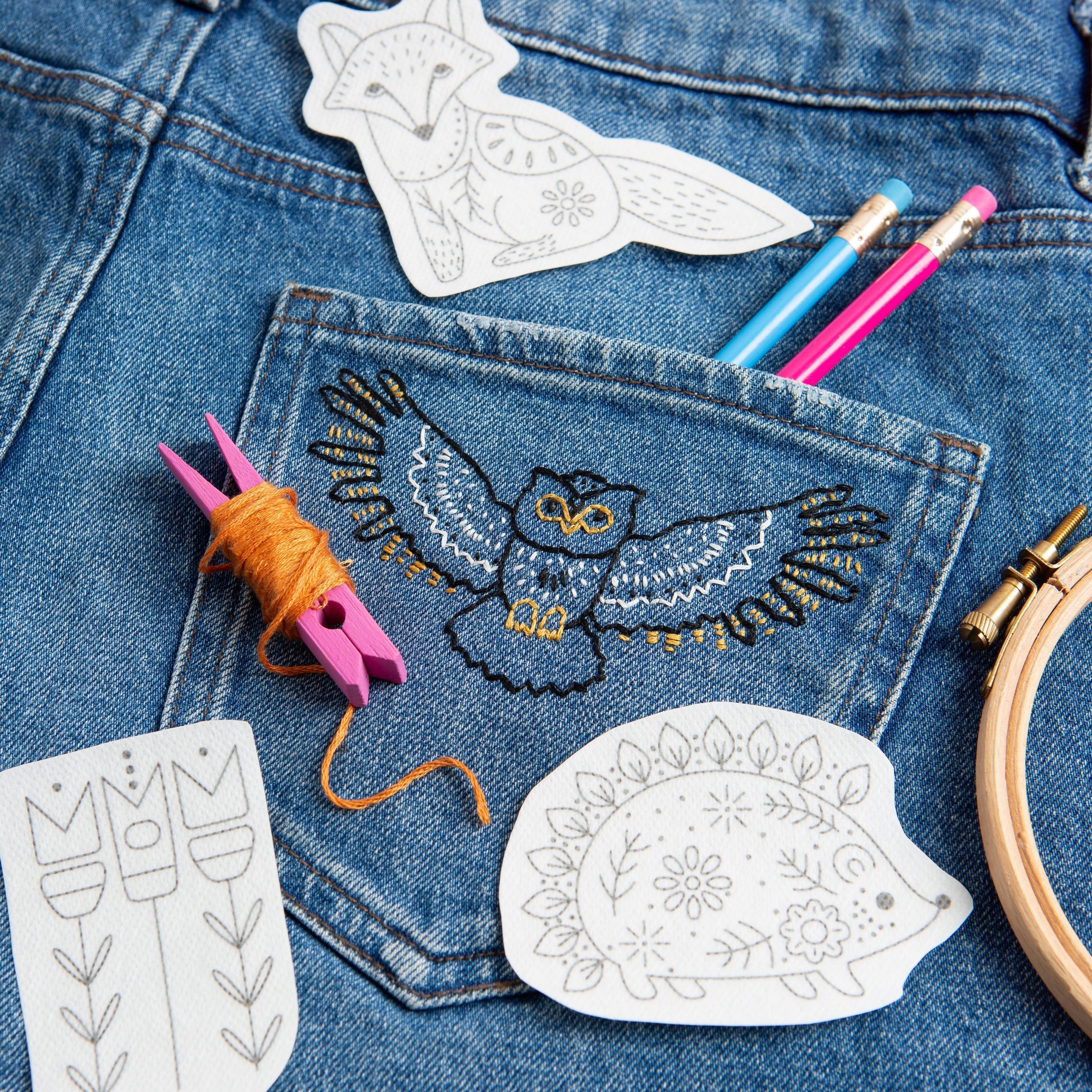 Woodland Folk Stick & Stitch Embroidery Pack