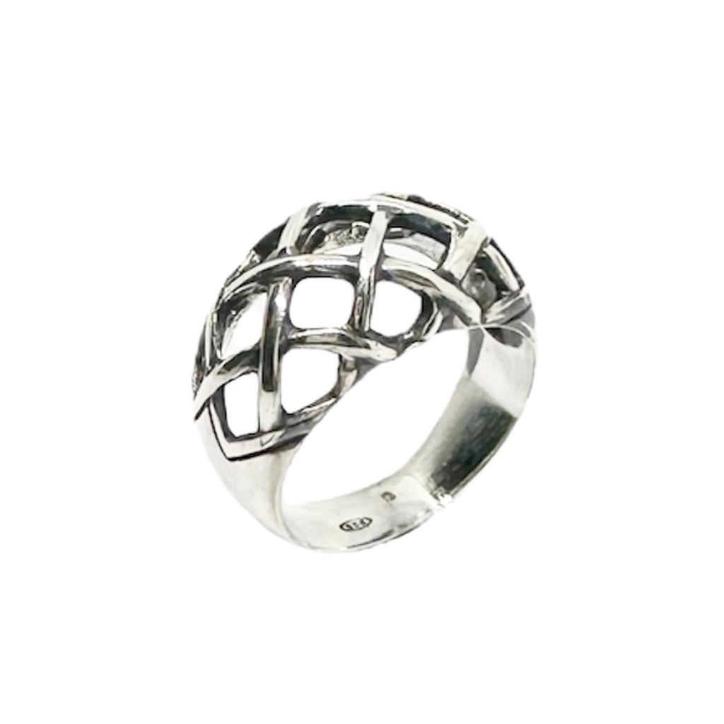 Woven Dome Ring – Sterling Silver 925 – Statement Ring