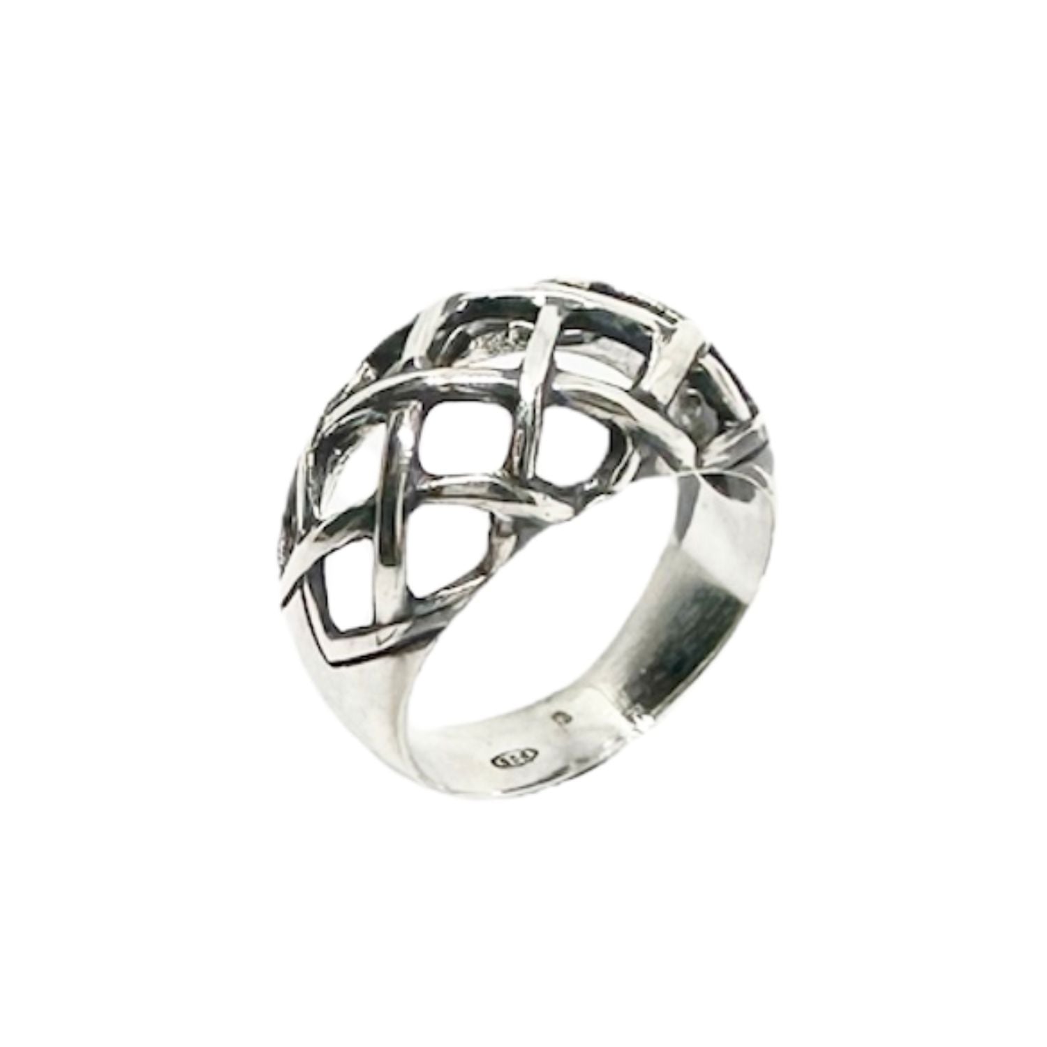 Woven Dome Ring – Sterling Silver 925 – Statement Ring