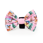 Aurora Nights - Pink Penguin Design Dog Bow Tie