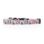Aurora Nights - Pink Penguin Design Dog Collar