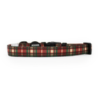 Tartan Me Up - Red & Cream Tartan Design Dog Collar