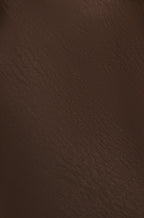 Yumi Brown Satin Cowl Neck Midi Slip Dress