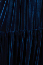 Yumi Teal Velvet Midi Dress