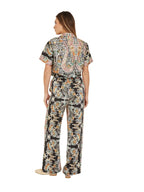Yumi Black Paisley Print Relaxed Fit Trousers