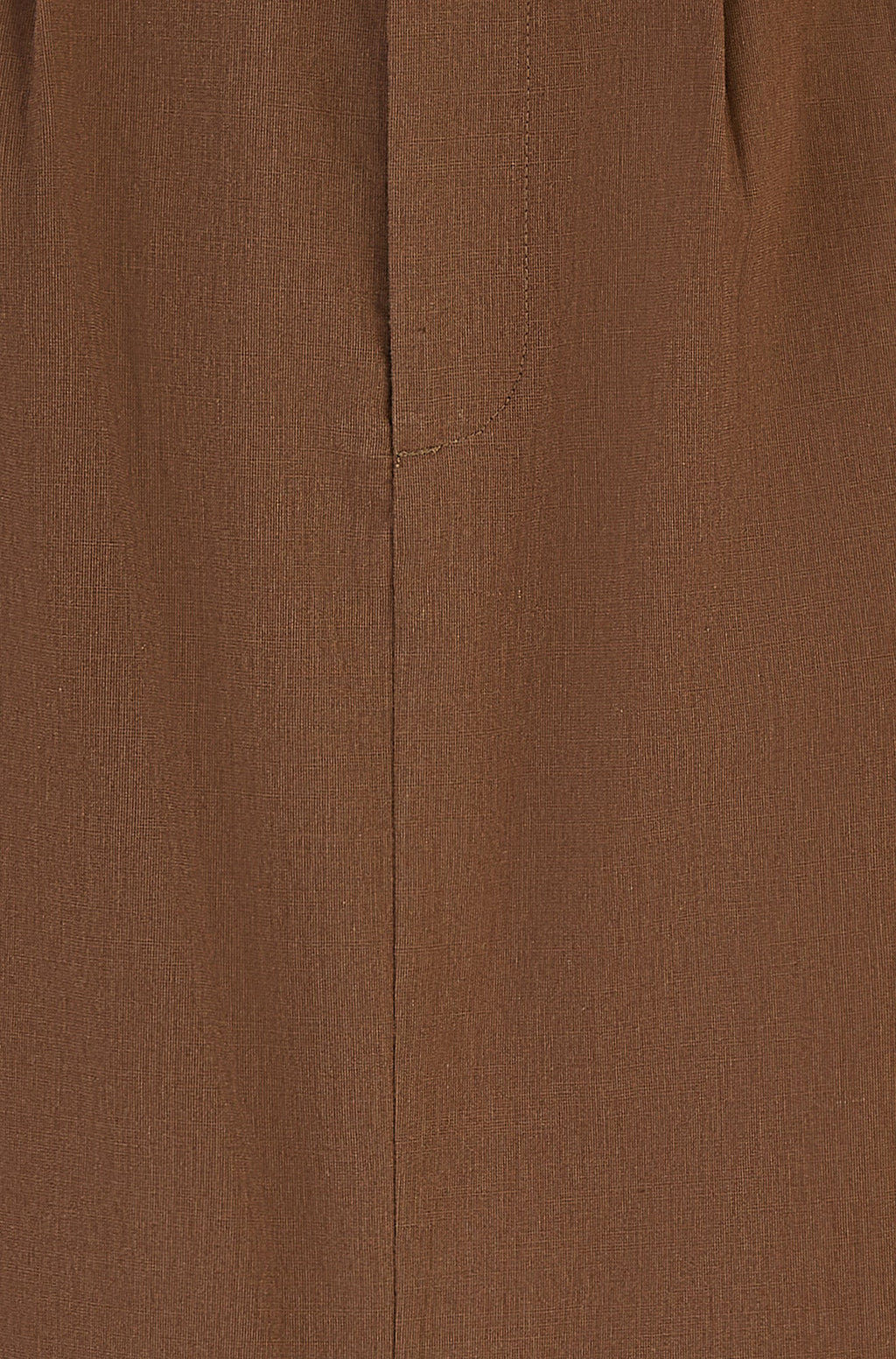 Yumi Brown Cotton Midi Skirt With Belt And Split Hem