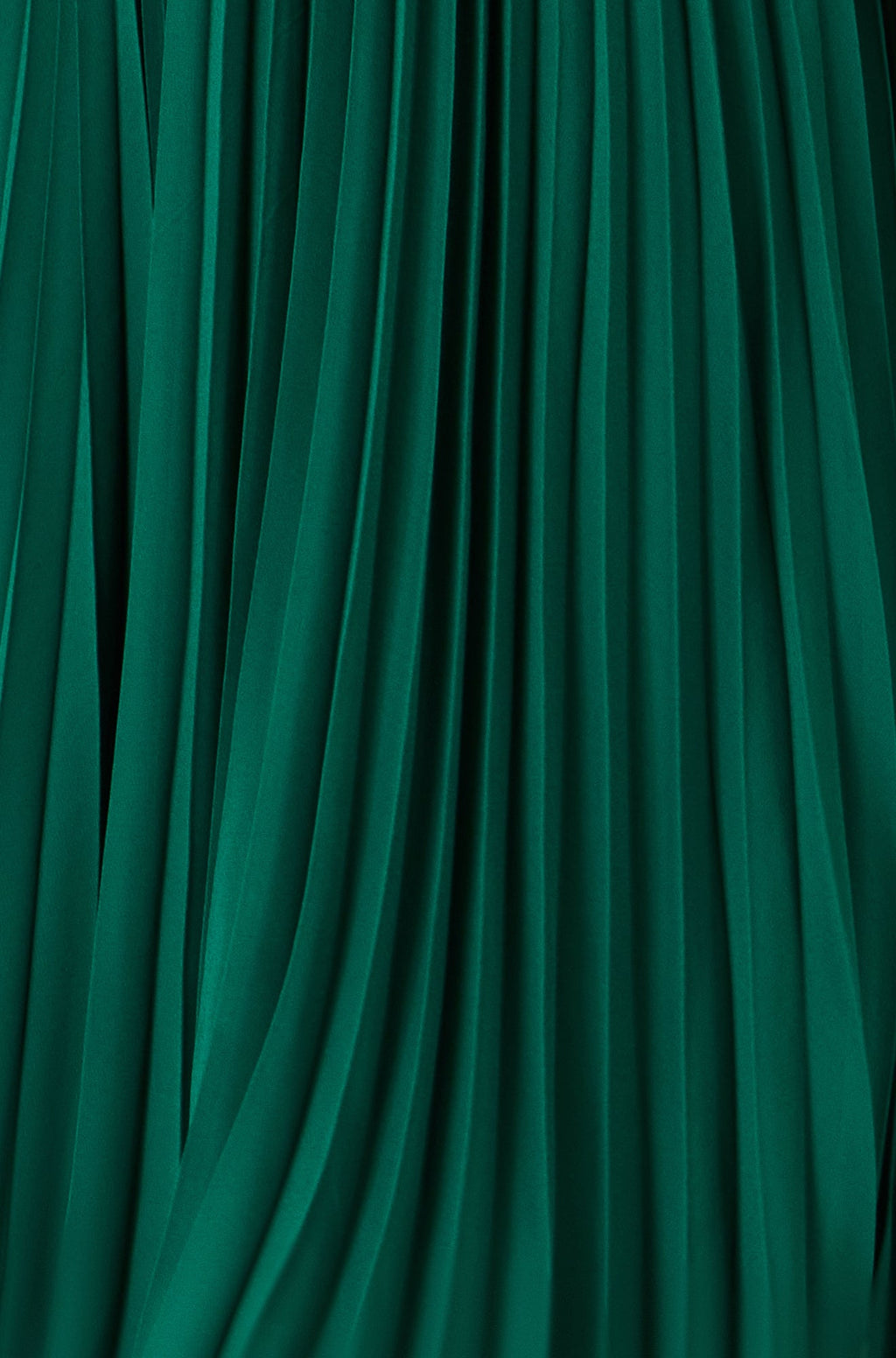 Yumi Green Pleated Wrap Midi Dress