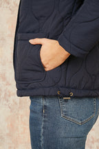 Yumi Navy Short Quilted Jacket