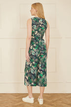Yumi Green Leaf Culotte Jumpsuit