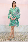 Yumi Green Leopard Print Tunic