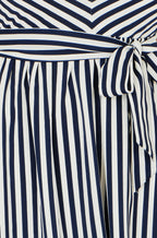 Yumi Navy Stripe Midi Sun Dress
