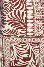 Yumi Brown Tile Print Maxi Dress With Bead Details