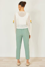 Yumi Ivory Crochet Embroidered Flower Bolero