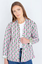 Yumi Green Reversible Cotton Quilted Jacket