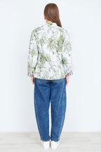 Yumi Green Reversible Cotton Quilted Jacket