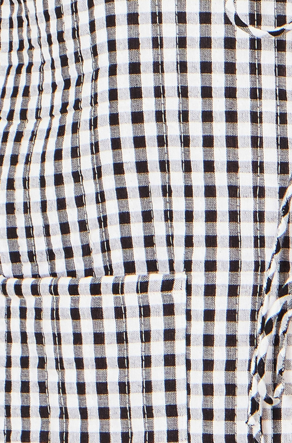 Yumi Black Gingham Reversible Cotton Tie Waistcoat