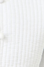 Yumi White Gingham Reversible Cotton Quilted Cropped Jacket