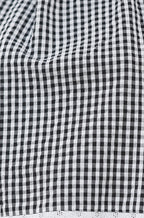 Yumi Black Gingham Cotton Midi Skirt