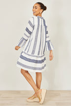 Yumi White Cotton Stripe Tunic
