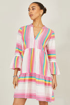 Yumi Multicolour Cotton Stripe Tunic