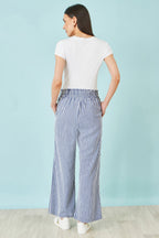 Yumi Blue Stripe Relaxed Trousers