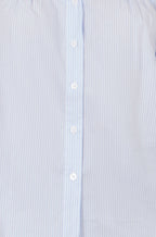 Yumi Blue Stripe Shirt With Lace Detail