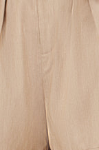 Yumi Brown Pleat Front Shorts