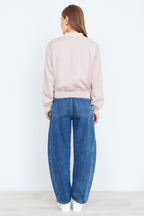 Yumi Stone Relaxed Lightweight Bomber Jacket