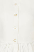 Yumi White Peplum Fitted Jacket