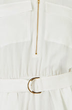 Yumi White Utility Style Playsuit