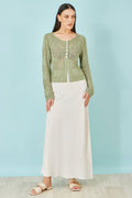Yumi Natural Viscose Maxi Skirt