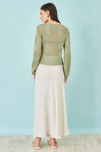 Yumi Natural Viscose Maxi Skirt