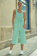 Yumi Green Stripe Strappy Jumpsuit
