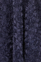 Yumi Navy Applique Floral Skater Dress