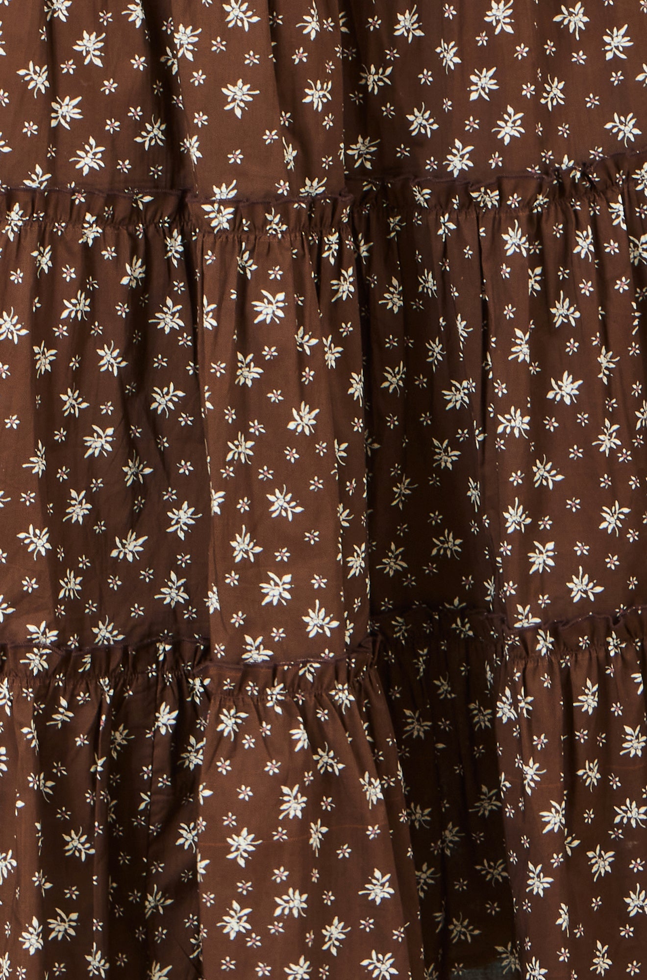 Yumi Brown Daisy Print Maxi Skirt