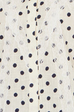 Yumi White Polka Dot Lace Boxy Shirt