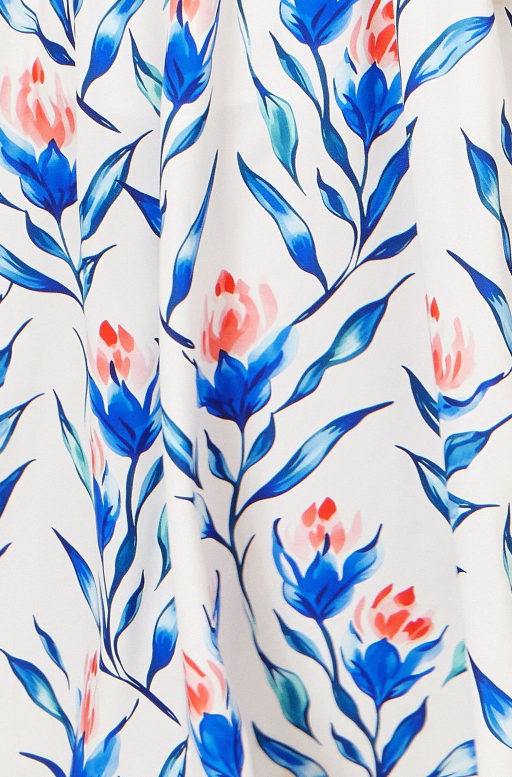 Yumi White Floral Print Maxi Sun Dress