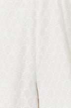 Yumi White Cotton Broderie Anglaise Playsuit