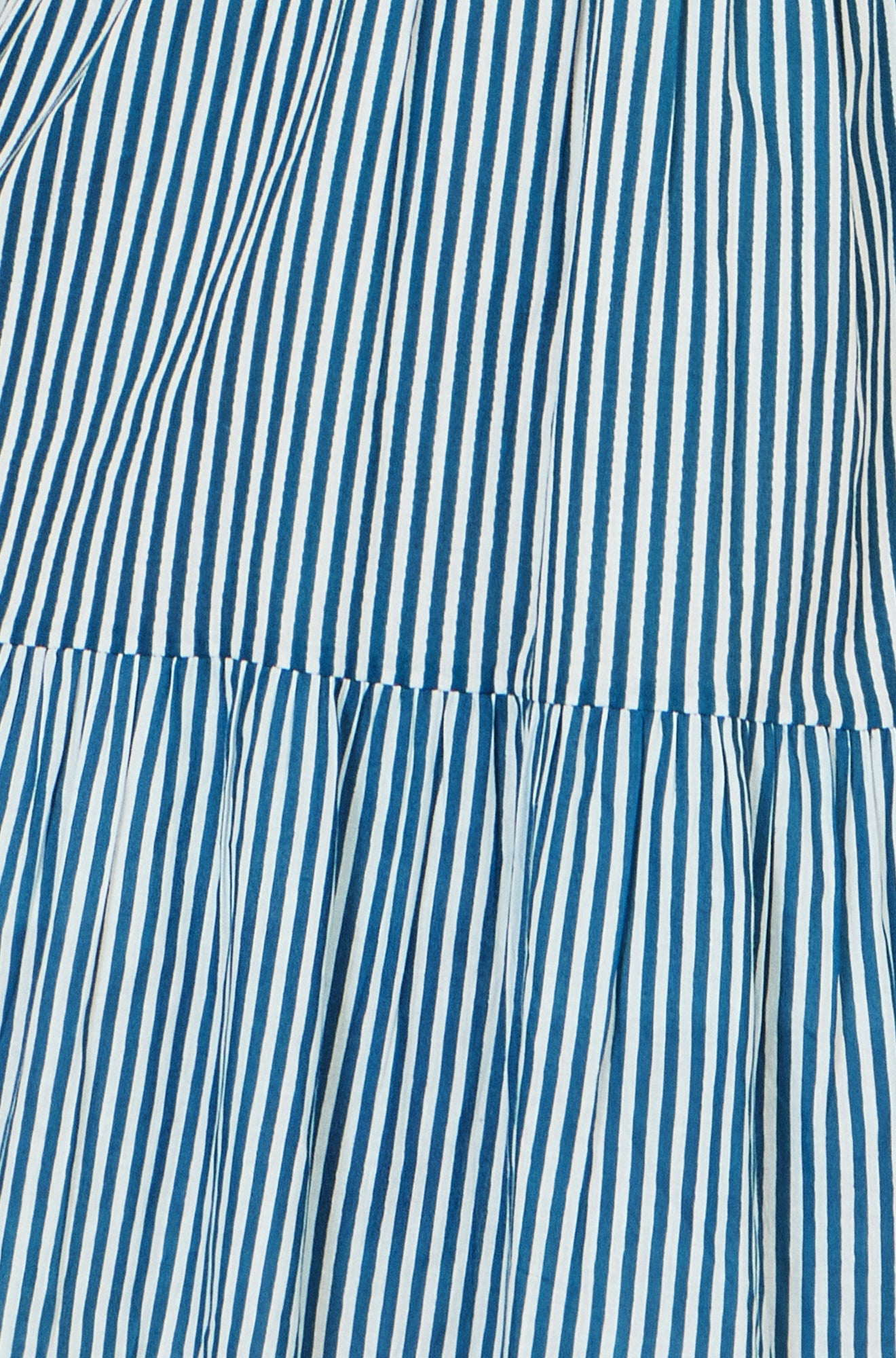 Yumi Blue Stripe Cotton Mini Sun Dress