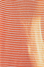 Yumi Orange Knitted Stripe Relaxed Jumper