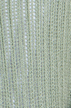 Yumi Green Knitted Cotton Tie Waistcoat Top