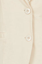 Yumi Beige Stretch Cotton Blazer
