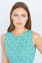Yumi Green Ditsy Culotte Jumpsuit